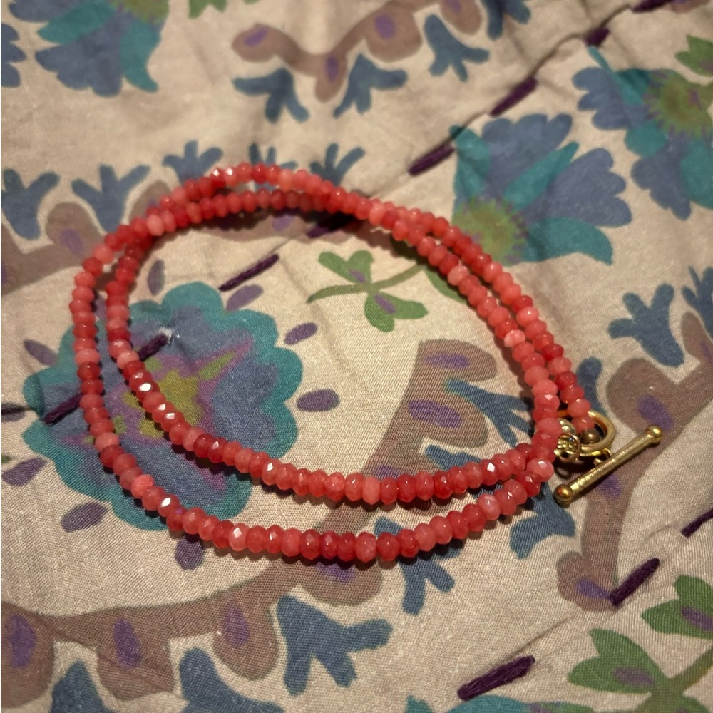 Elegant Coral Beaded Necklace